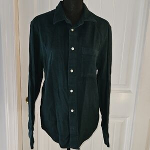 100% Cotton Madewell Dark Green Button Down Shirt Sz:S (0081)